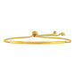 14k Yellow Gold Smooth Curved Bar Lariat Design Bracelet (0.80 mm) RCJ