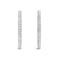 14k White Gold Diamond Hoop Earrings with Shared Prong Setting (2 cttw)Monde Trend