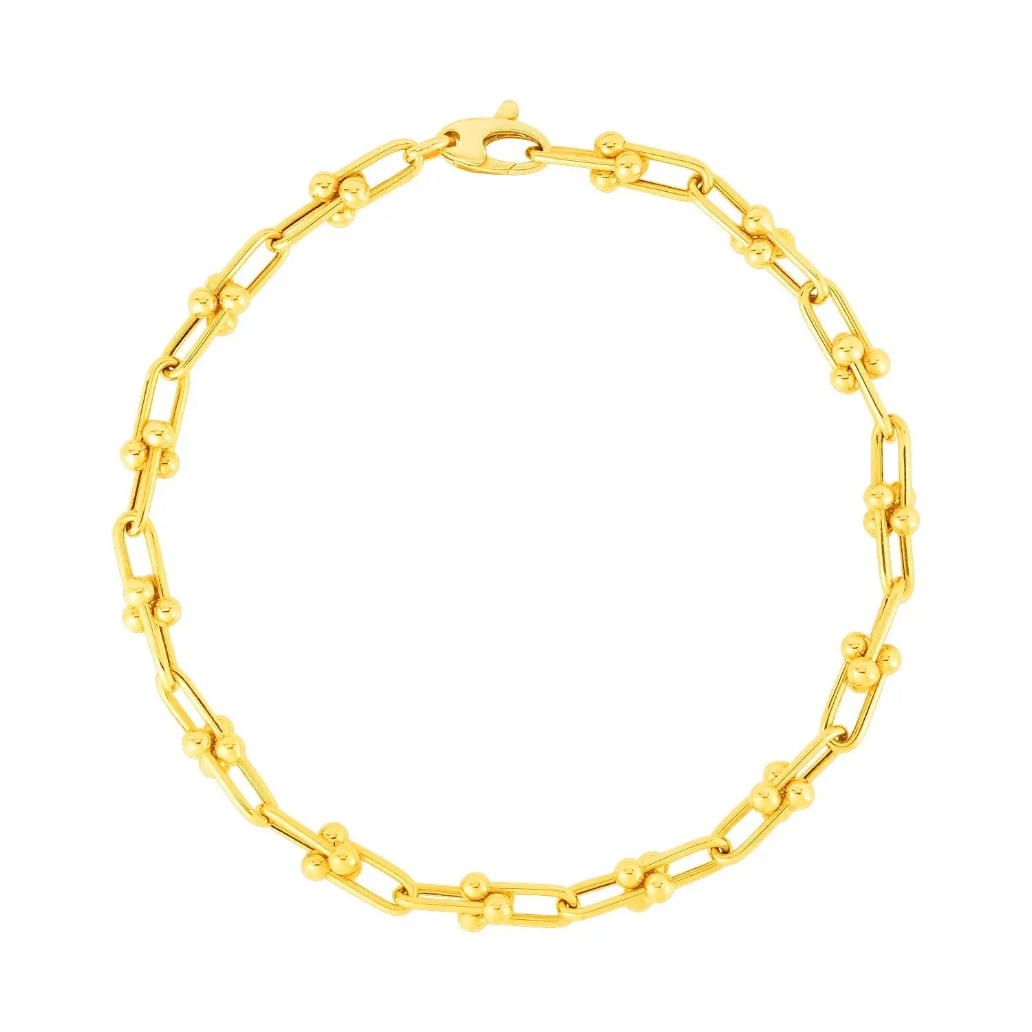 14k Yellow Gold 7 1/2 inch Jax Chain Bracelet (3.00 mm) RCJ