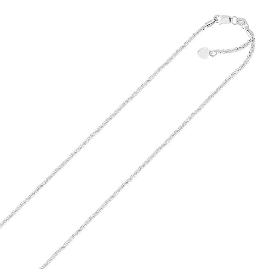 Sterling Silver 1.5mm Adjustable Sparkle Chain (1.50 mm) RCJ