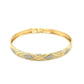 10k Two-Tone Gold Geometric Diamond Motif Bangle (6.00 mm)Monde Trend