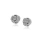 Sterling Silver Textured Love Knot Stud Style Earrings(9mm) RCJ