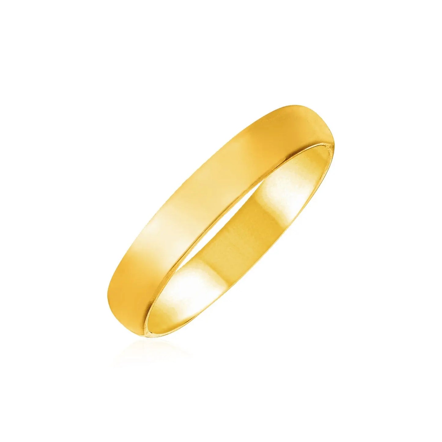 14k Yellow Gold Comfort Fit Wedding Band(4.00 mm) RCJ