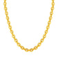 14k Yellow Gold Polished Oval Link Necklace RCJ