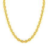 14k Yellow Gold Polished Oval Link Necklace RCJ