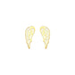 14k Yellow Gold Polished Wing Post Earrings RCJ