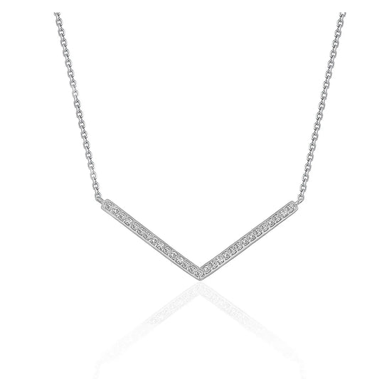 Diamond Chevron Pendant in 14k White Gold (1/3 cttw) RCJ