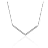 Diamond Chevron Pendant in 14k White Gold (1/3 cttw) RCJ