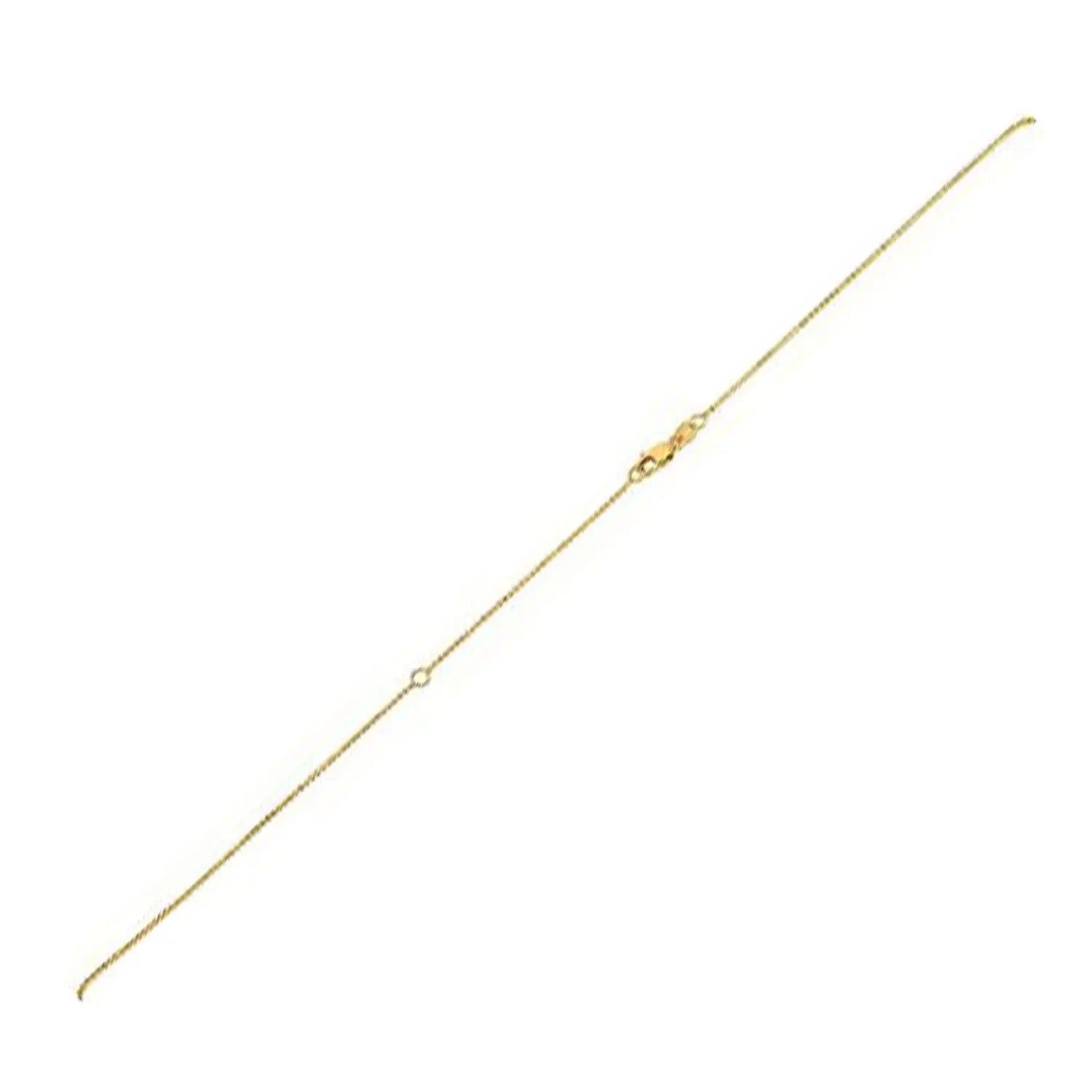 Extendable Bead Chain in 14k Yellow Gold (1.00 mm) RCJ