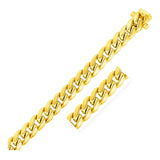 14k Yellow Gold Semi Solid Miami Cuban Bracelet (11.10 mm) RCJ