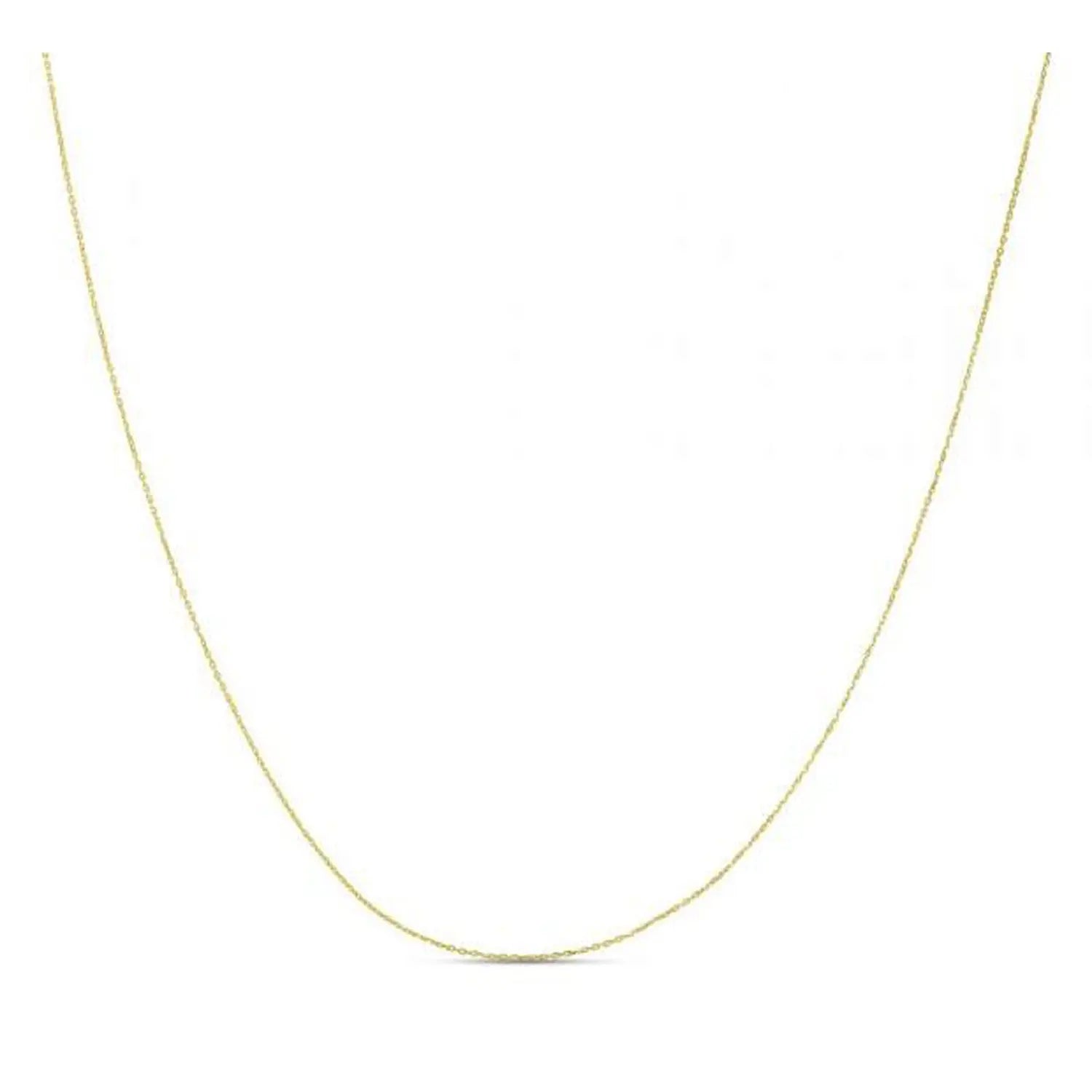 Double Extendable Diamond Cut Cable Chain in Yellow Gold (0.87 mm) RCJ