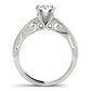 14k White Gold Antique Pronged Round Diamond Engagement Ring (1 1/8 cttw)Monde Trend