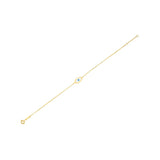 14k Yellow Gold MOP Evil Eye Bracelet (1.00 mm) RCJ