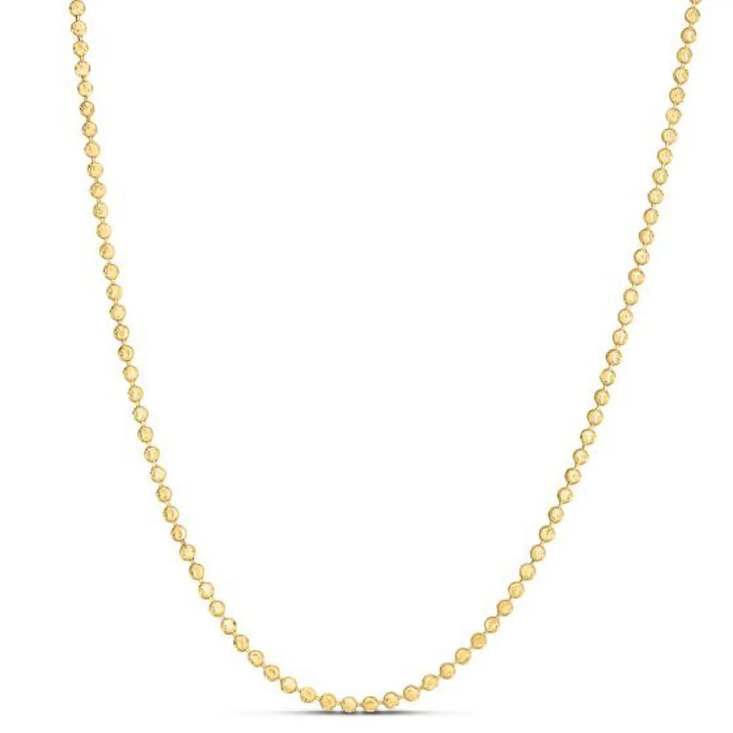 Moon Cut Bead Chain in 14k Yellow Gold (2.50 mm) RCJ