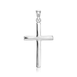 Sterling Silver Polished Cross Pendant RCJ