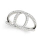 14k White Gold Diamond Loop Style Dual Band Ring (1/2 cttw)Monde Trend