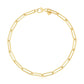 14k Yellow Gold High Polish Alternating Bead Paperclip Bracelet  (3.50 mm) RCJ