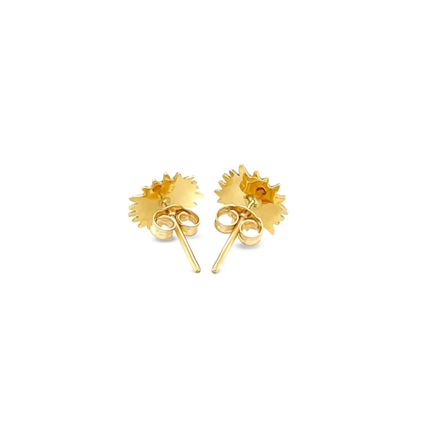 14K Yellow Gold Sun Earrings RCJ