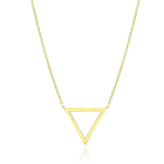 14k Yellow Gold Delta Symbol Chain Necklace RCJ