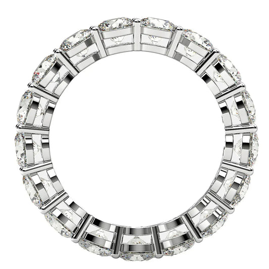 Round Cut Lab Grown Diamond Eternity Ring in 14k White Gold (3 cttw FG/VS2) RCJ