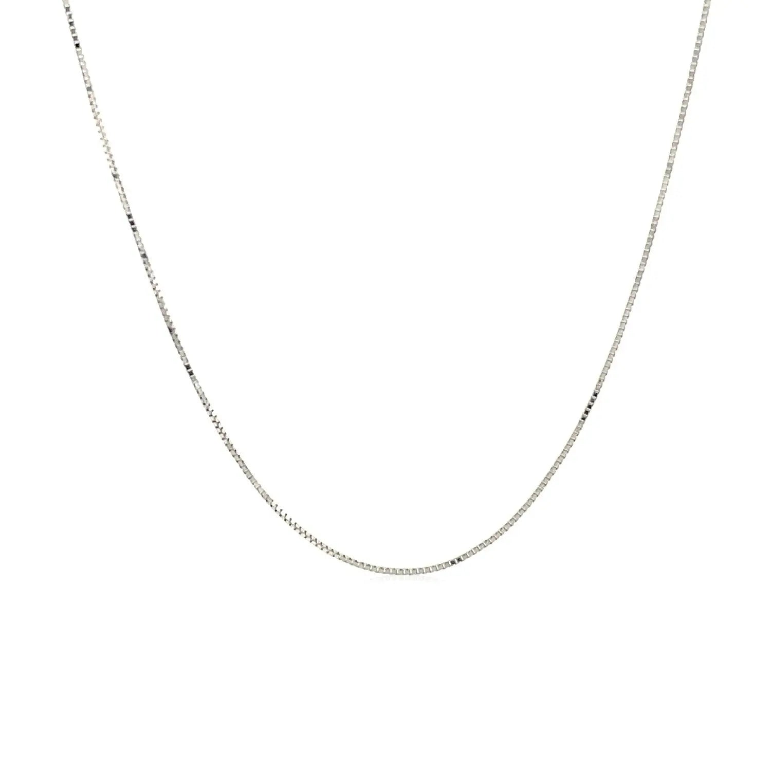 10k White Gold Classic Box Chain (0.45 mm)Monde Trend