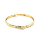 10k Yellow Gold Dome Childrens Diamond Cut Florentine Bangle (4.00 mm)Monde Trend