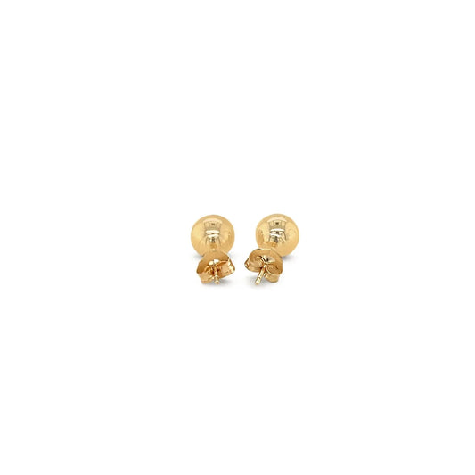 10k Yellow Gold Round Stud Earrings (6mm)Monde Trend