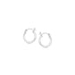 Sterling Silver Rhodium Plated Thin and Small Polished Hoop Earrings (2x10mm) RCJ