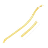 14k Yellow Gold 7 inch Three Strand Herringbone Chain Bracelet (1.80 mm) RCJ