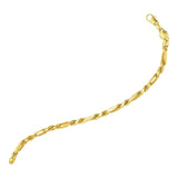 14k Yellow Gold 8 1/2 inch Figaro Chain Bracelet (4.30 mm) RCJ