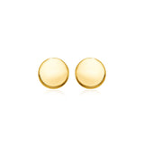 14k Yellow Gold Polished Round Post Earrings(5.5mm) RCJ