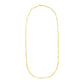 14k Yellow Gold Paperclip Chain and Pearl Necklace RCJ