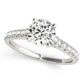 14k White Gold Single Row Band Diamond Engagement Ring (1 1/3 cttw) RCJ