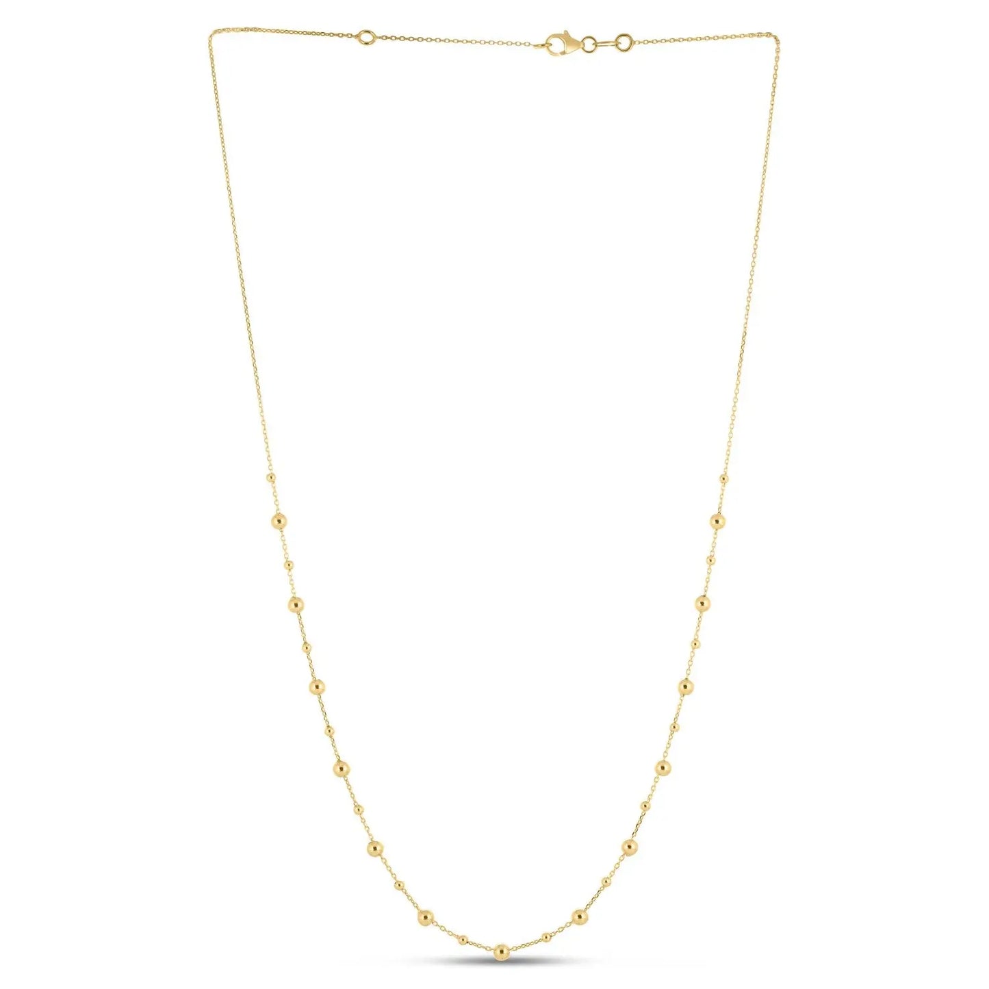 14k Yellow Gold Bead Necklace RCJ