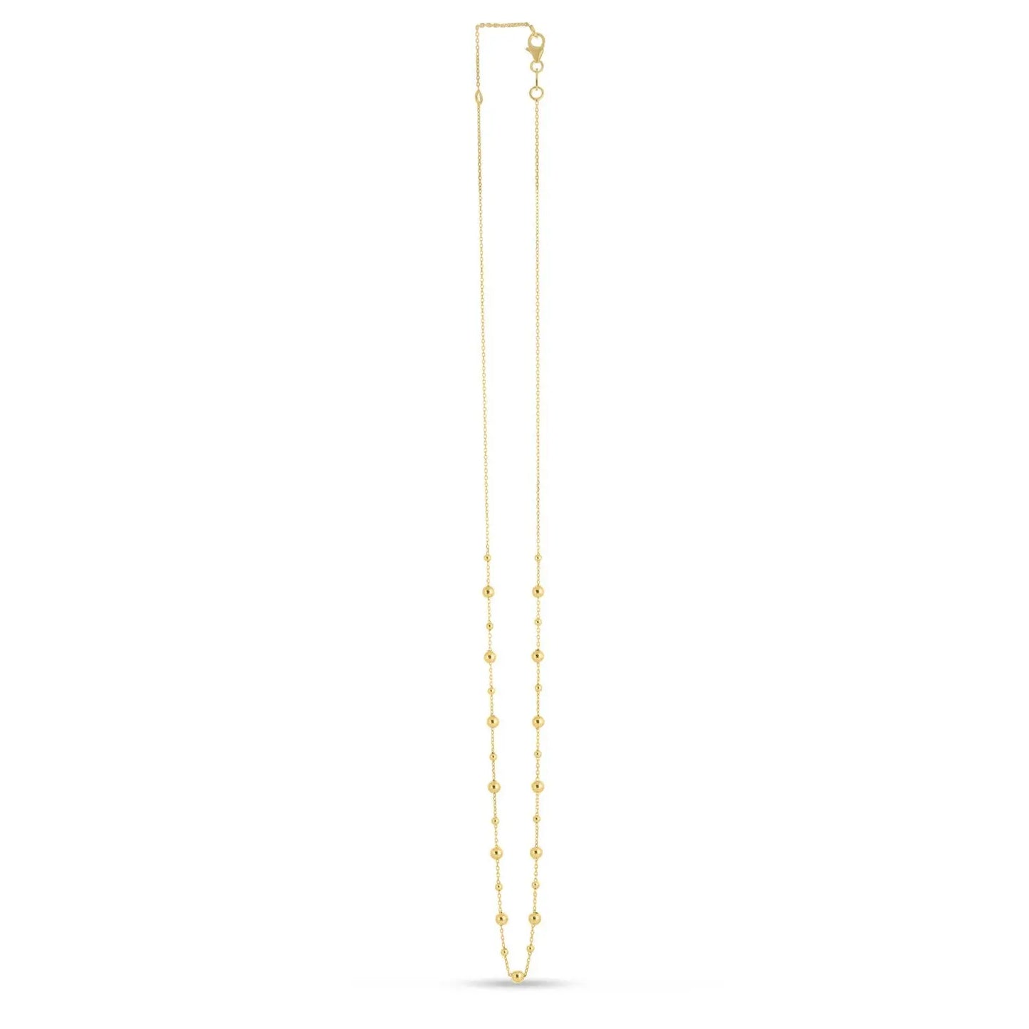 14k Yellow Gold Bead Necklace RCJ