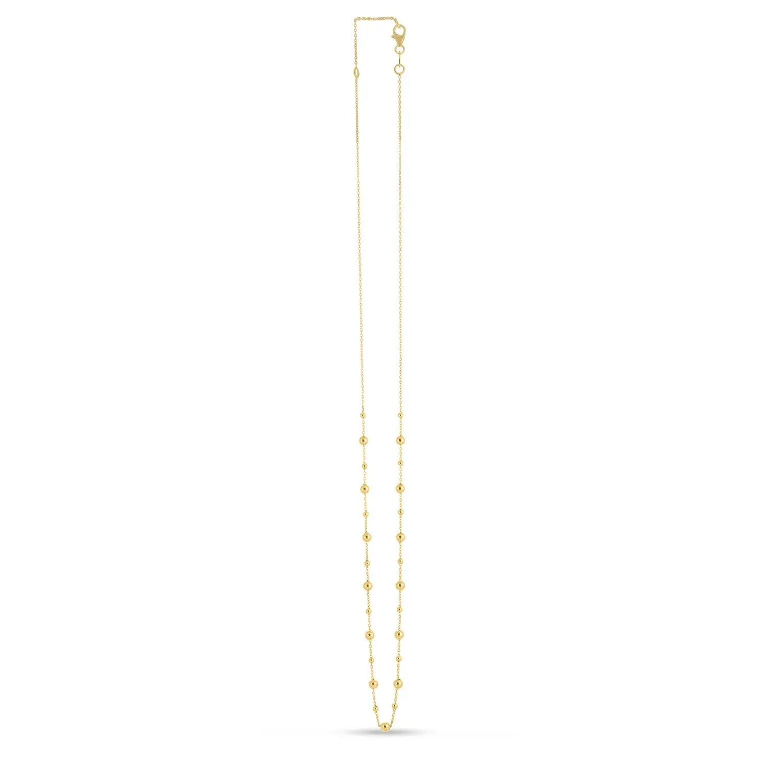 14k Yellow Gold Bead Necklace RCJ