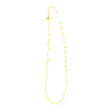 14K Yellow Gold Necklace with Dangling Hearts RCJ