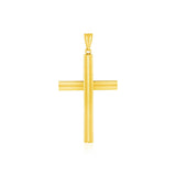 14k Yellow Gold Polished Cross Pendant RCJ