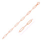 14K Rose Gold Wide Paperclip Chain (6.10 mm)Monde Trend