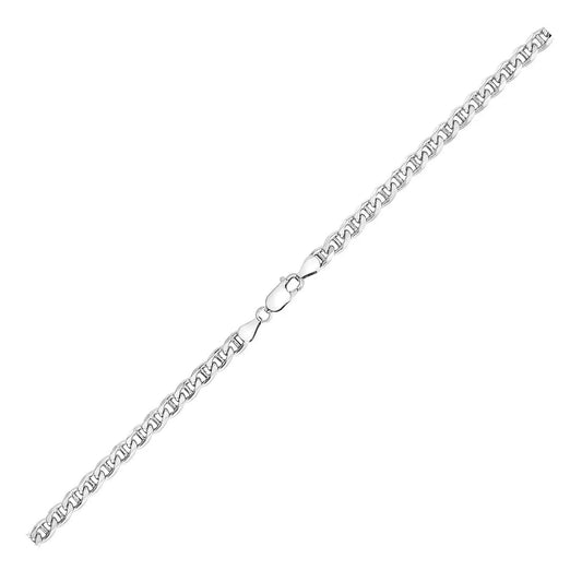 Sterling Silver Rhodium Plated Mariner Chain (5.60 mm) RCJ