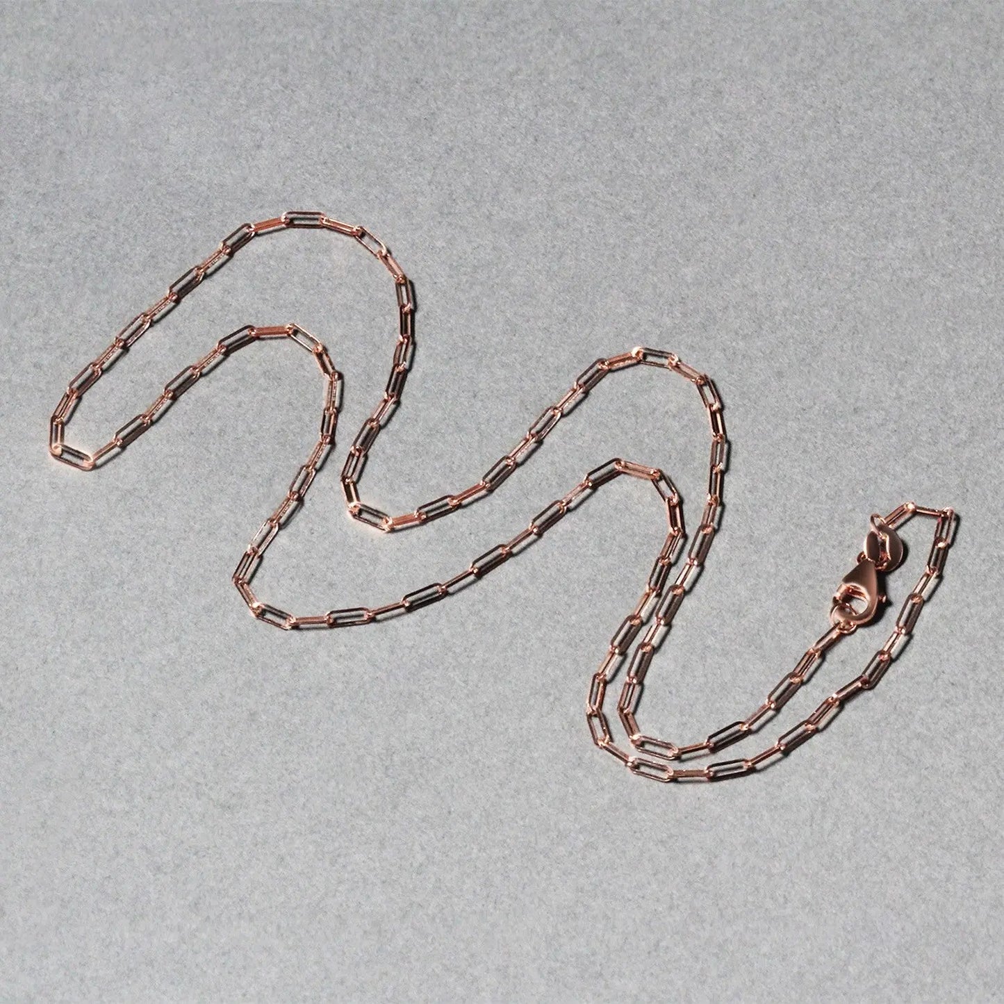 14K Rose Gold Fine Paperclip Chain (1.50 mm)Monde Trend