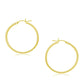 10k Yellow Gold Polished Hoop Earrings (2x30mm)Monde Trend