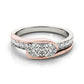 Two Stone Diamond Ring in 14k White And Rose Gold (3/4 cttw) RCJ