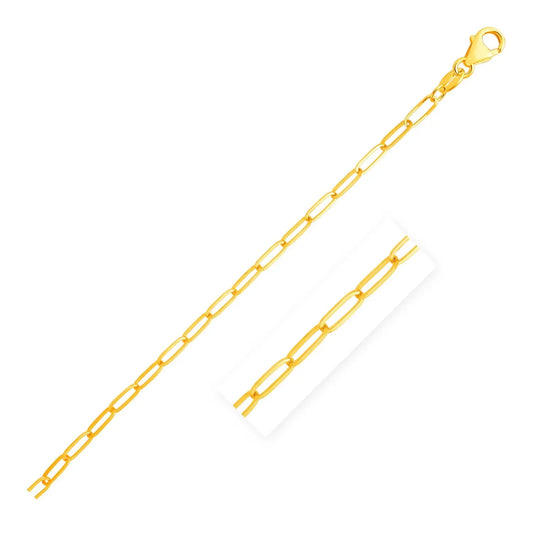 14K Yellow Gold Paperclip Bracelet  (3.50 mm) RCJ