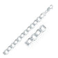 Rhodium Plated Sterling Silver Curb Style Bracelet (8.40 mm) RCJ