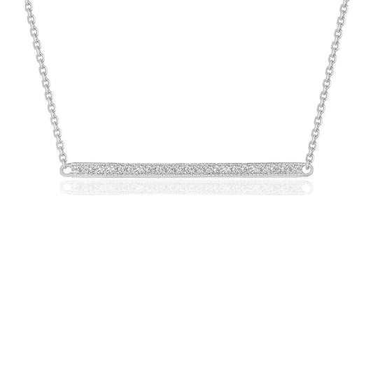 Diamond Bar Pendant in 14k White Gold (1/4 cttw) RCJ