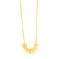 14k Yellow Gold Polished Sunburst Necklace RCJ