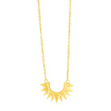 14k Yellow Gold Polished Sunburst Necklace RCJ