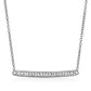 14k White Gold Necklace with Gold and Diamond Bar (1/10 cttw)Monde Trend