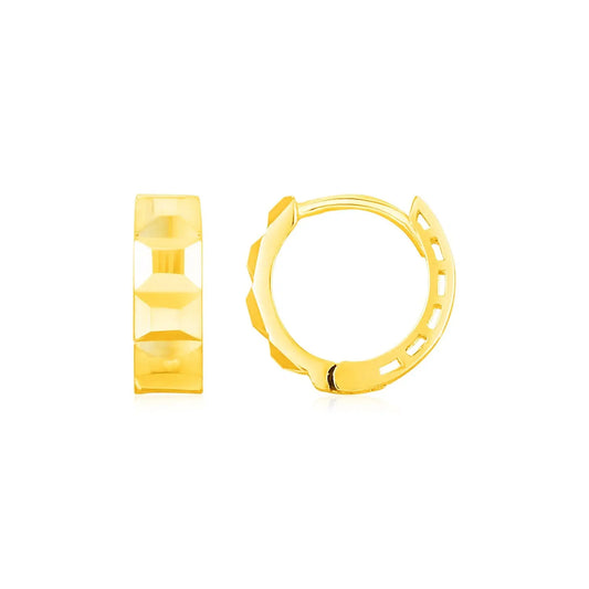 14K Yellow Gold J Hoop Earrings RCJ